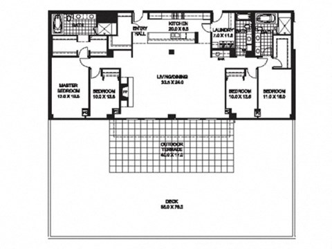 Floor plan for 4 beds, 3 baths, 2725 sqft